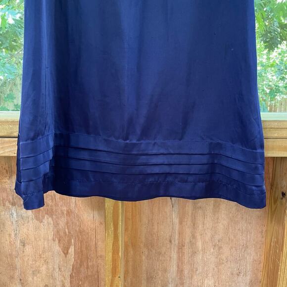 Dior Women's Navy/Purple 100% Silk Ruffled Mini Dress Size L - Picture 5 of 14